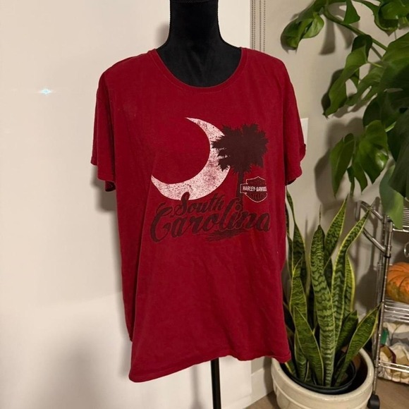 Harley-Davidson Other - Harley Davidson South Carolina Tee Red 3XL State Graphic Shirt